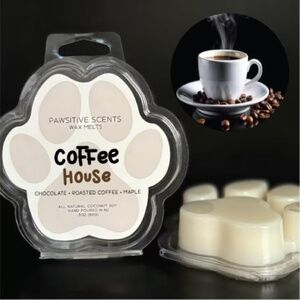 Paw Print Wax Melt/Coffee House Scent/Vegan Coconut Soy Wax